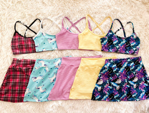 Activewear Crop Tops (to match skorts)