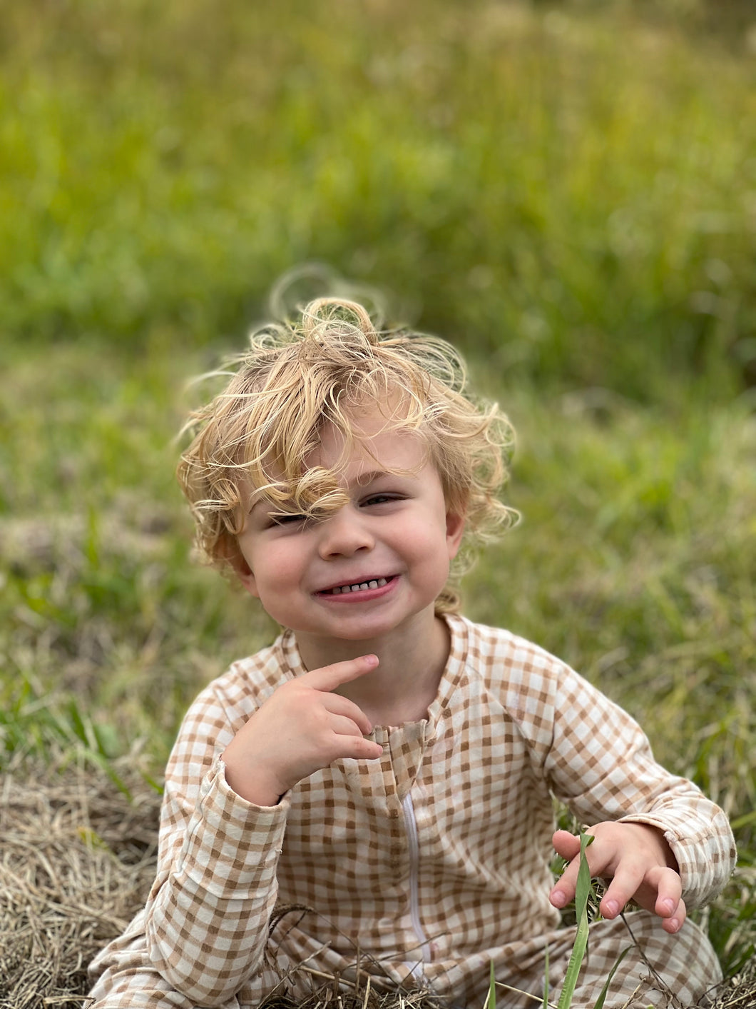 Baby/Toddler Sleepsuit Gingham